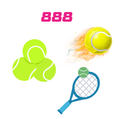 Tennis racket with ball representing tennis sports betting on Tez888