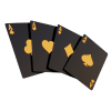 Black and gold themed playing cards symbolizing premium casino experience on Tez888